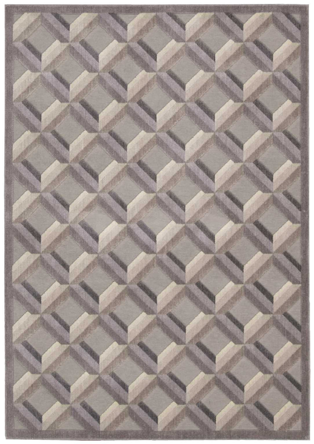 Nourison Graphic Illusions GIL22 Beige 5'x8'  Area Rug