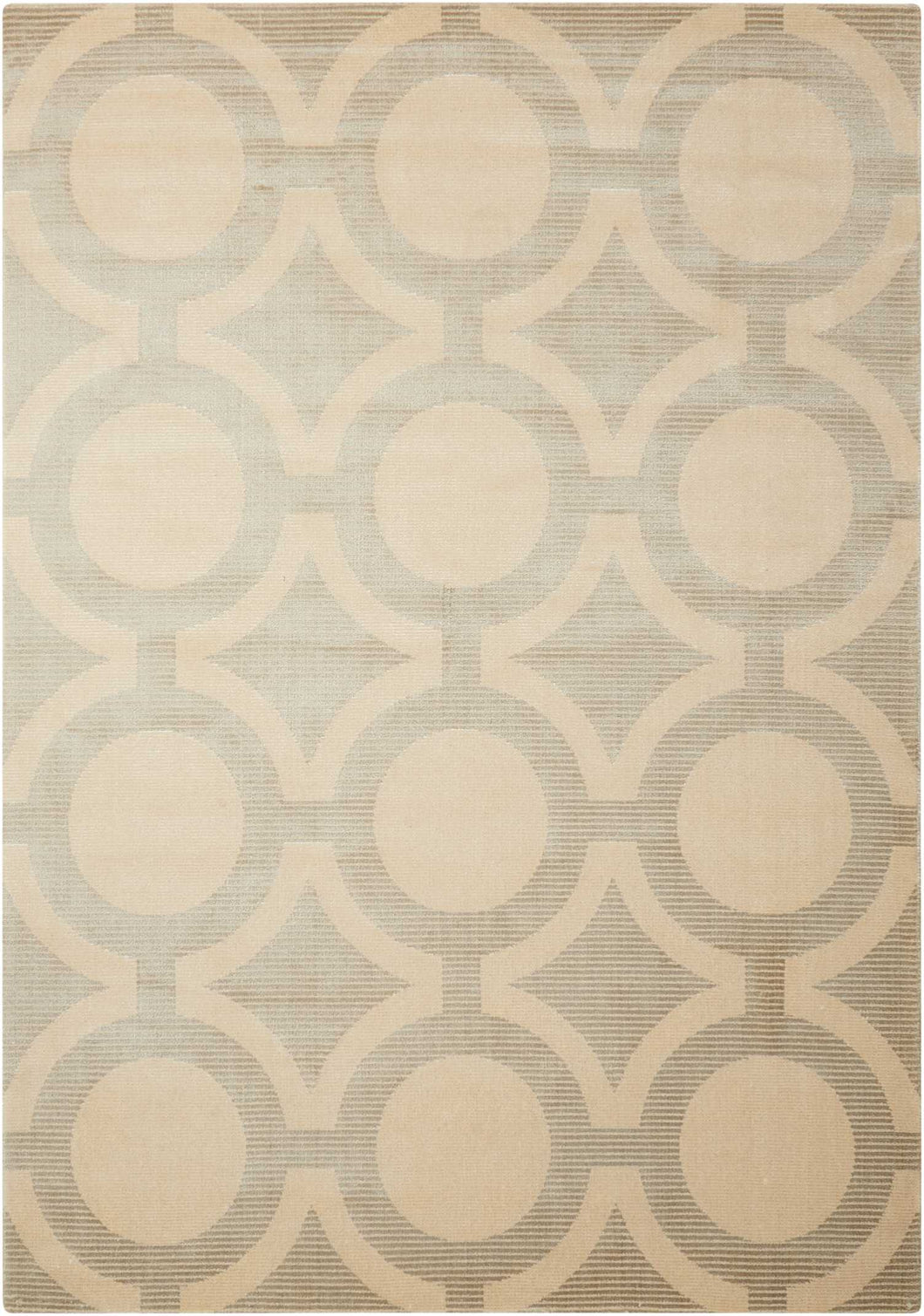 Nourison Luminance LUM01 Beige and White 4'x6'  Area Rug