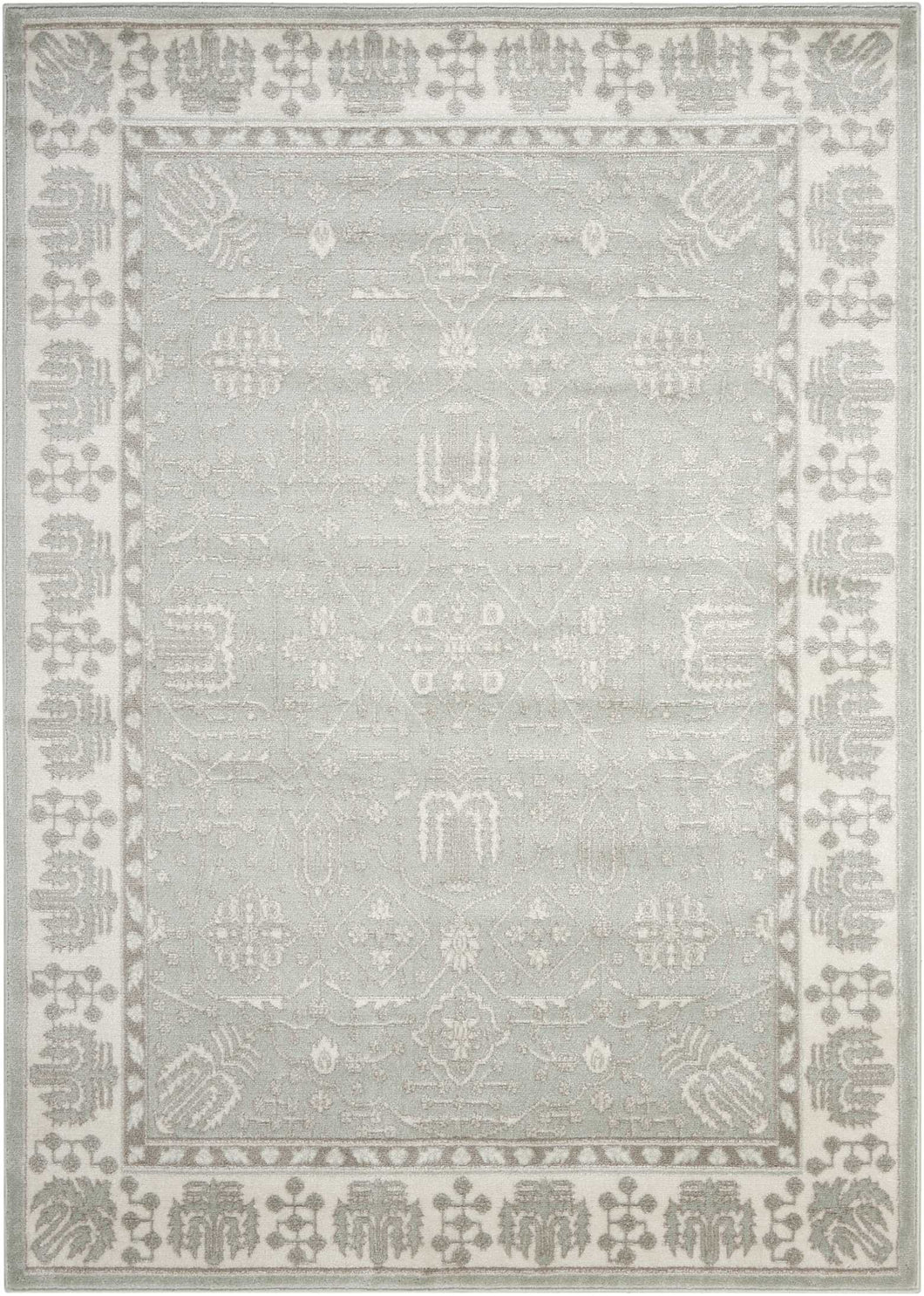 Nourison Euphoria EUP08 Silver 4'x6'  Area Rug