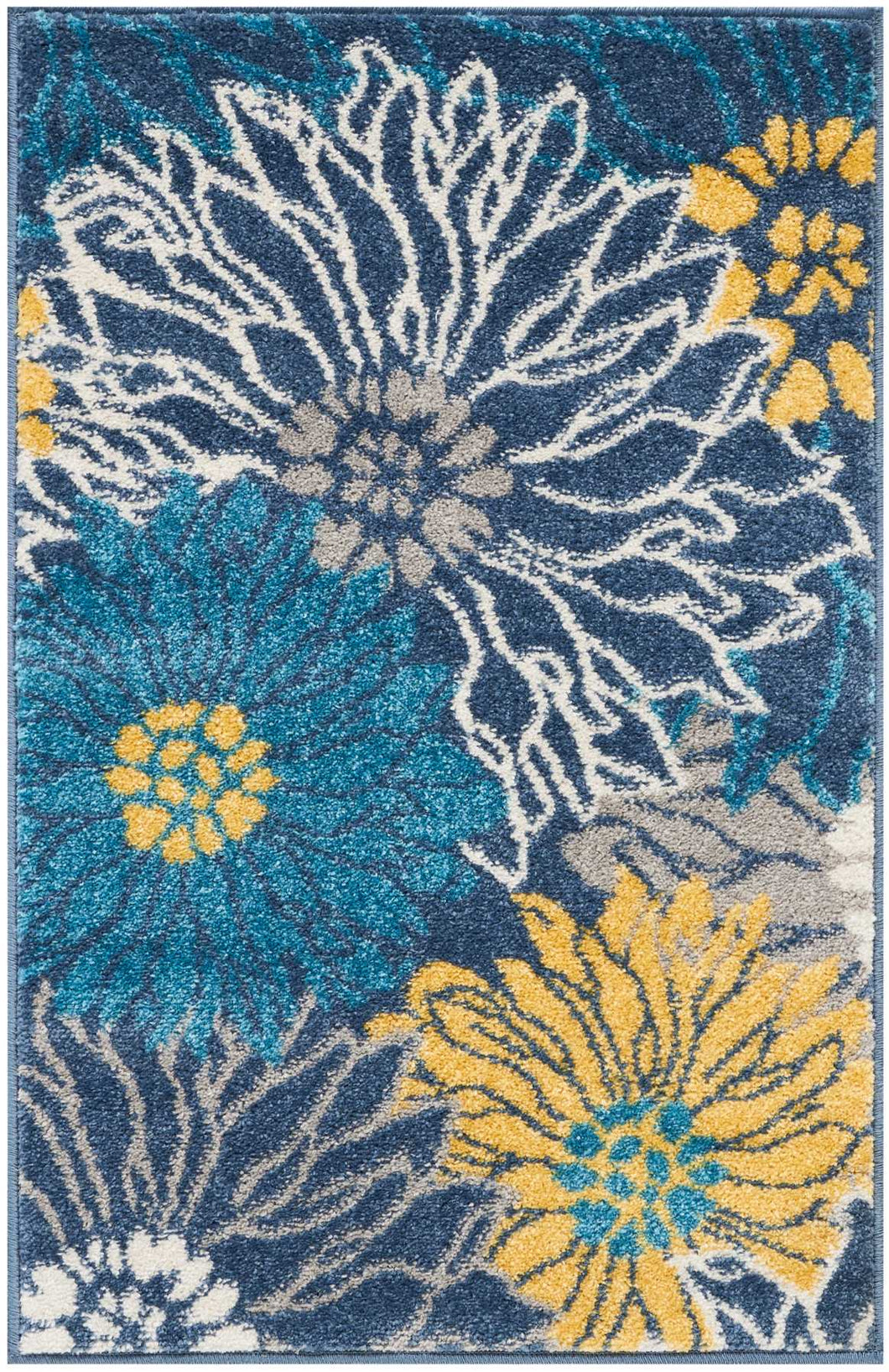 Nourison Passion 2' x 3' Blue Floral Area Rug