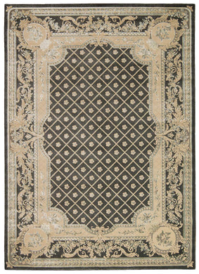 Michael Amini Platine MA201 Black 4'x6'  Area Rug