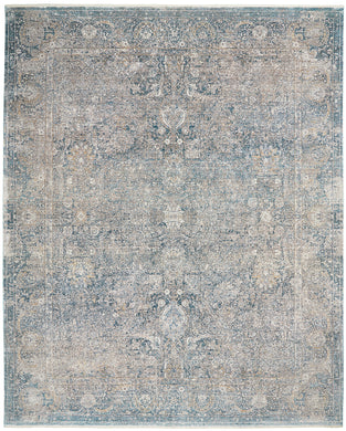 Nourison Starry Nights 9' x 12' Cream and Blue  Vintage   Area Rug