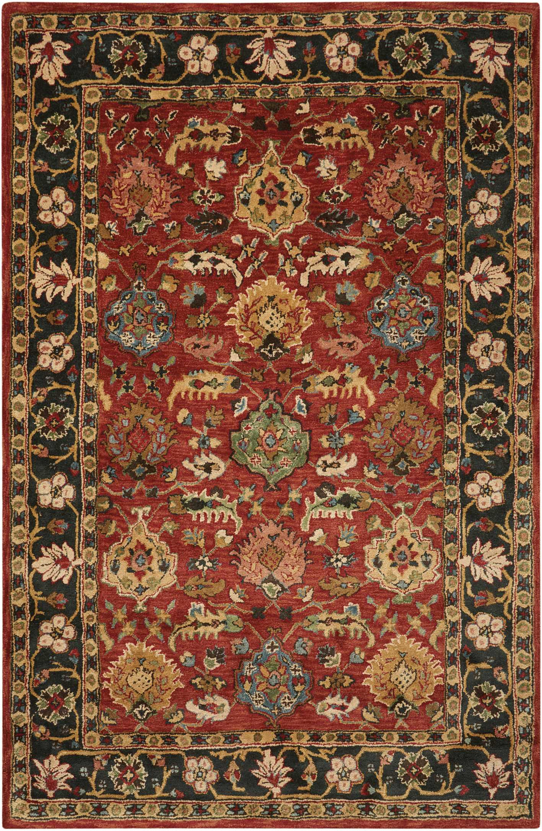 Nourison Jaipur JA35 Red Multicolor 6'x9'  Area Rug