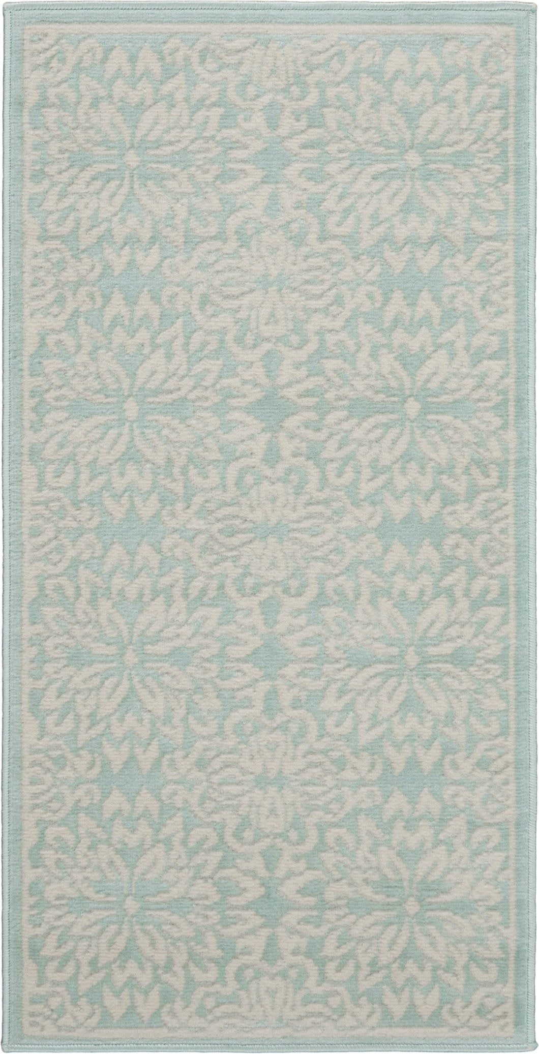 Nourison Jubilant 2' x 4' Small Aqua Floral Area Rug