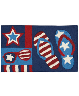 Nourison Home Trends 2'x3' Navy Americana  Area Rug