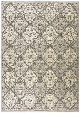 Nourison Graphic Illusions GIL08 White and Grey 8'x11'   Rug