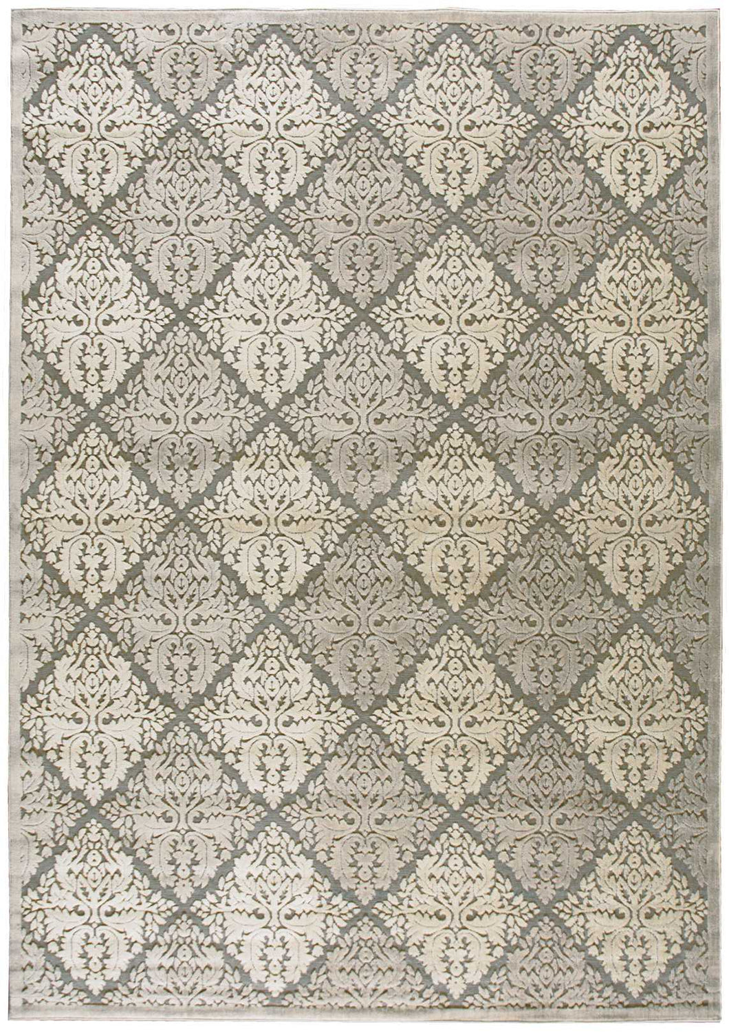 Nourison Graphic Illusions GIL08 White and Grey 8'x11'   Rug
