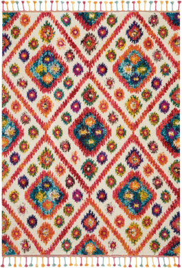 Nourison Nomad NMD03 White Multicolor 5'x8' Colorful Area Rug