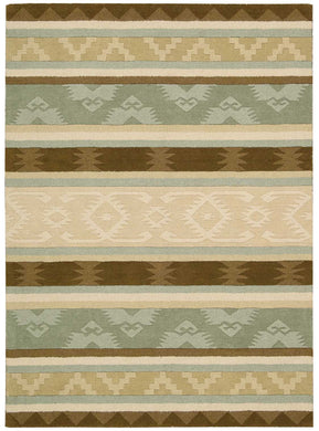 Nourison India House IH84 Green 4'x6'  Area Rug