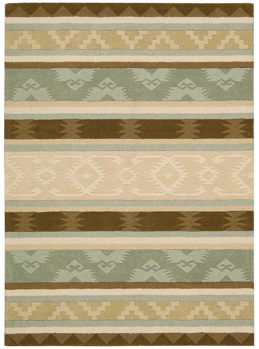 Nourison India House IH84 Green 4'x6'  Area Rug