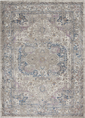 Kathy Ireland Ki40 Royal Terrace 5' x 7' Ivory Multi   Area Rug