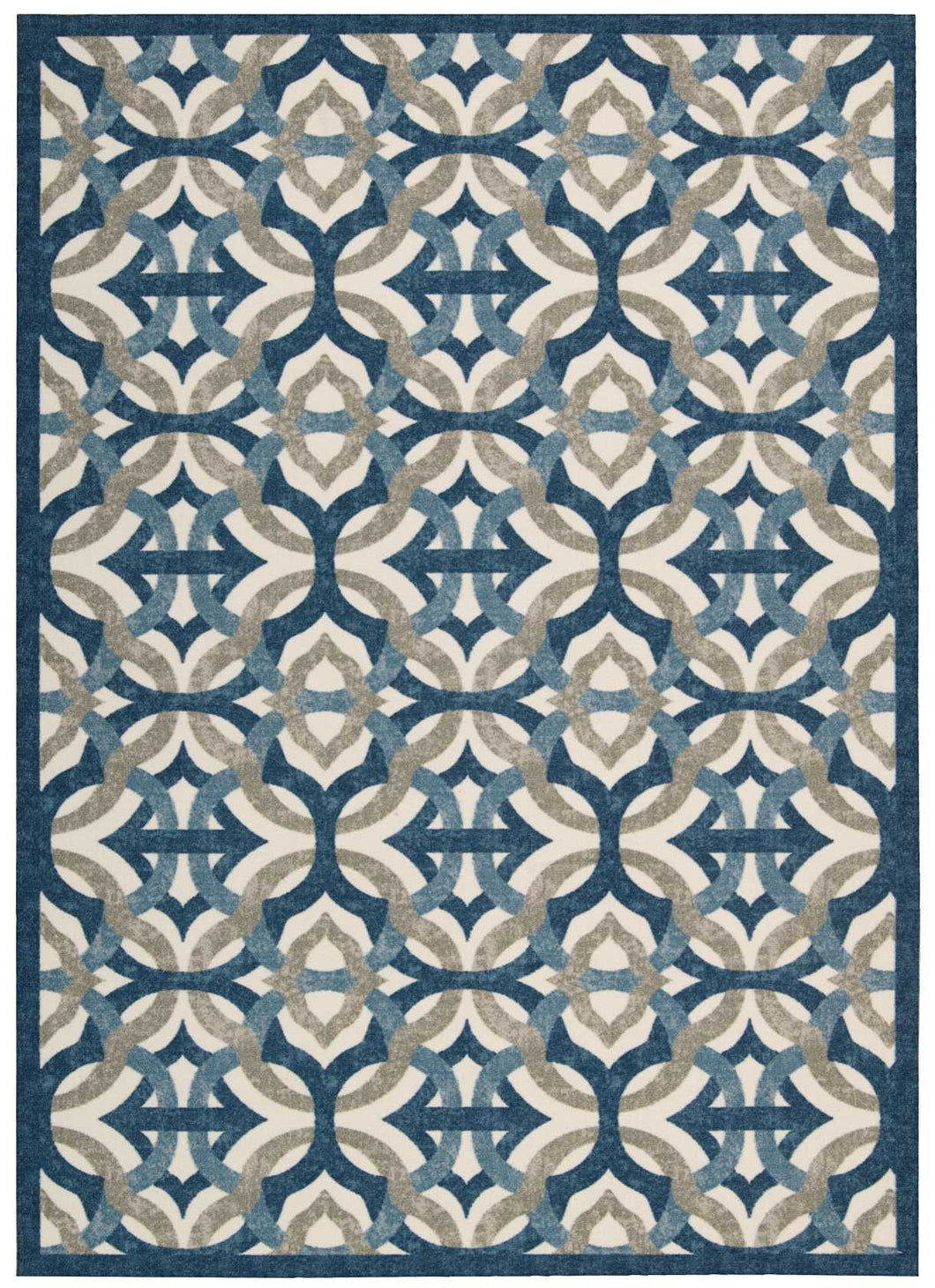 Waverly Sun N Shade SND30 Blue 5'x8'  Area Rug