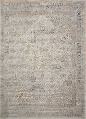 kathy ireland Home Malta MAI01 Blue and Ivory 8'x11'   Rug
