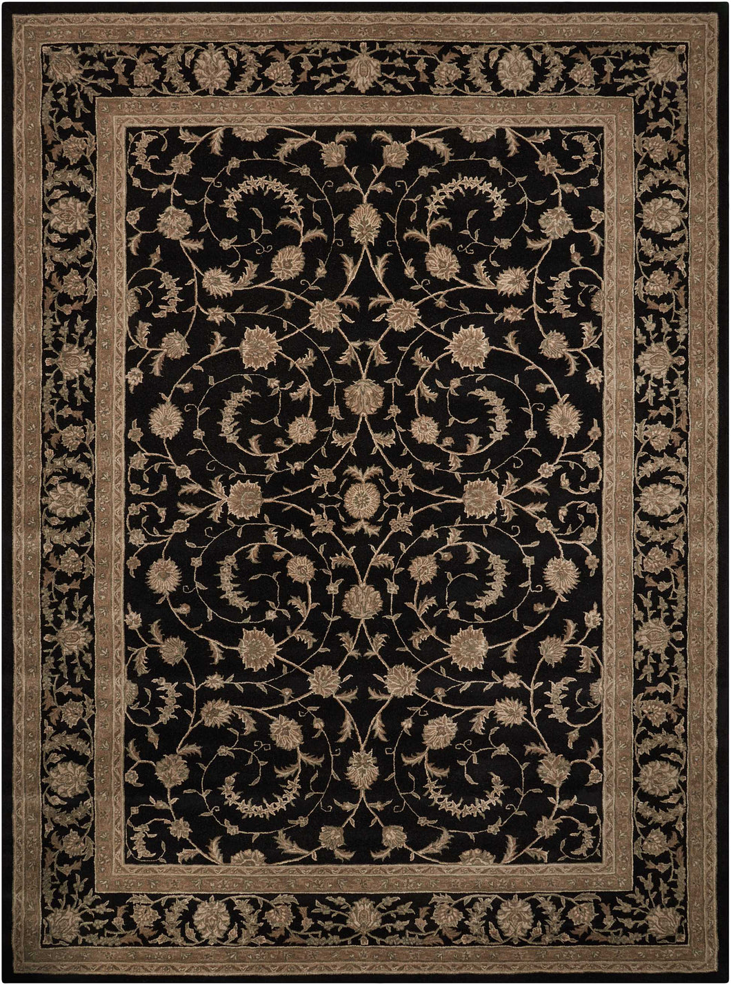 Nourison Heritage Hall HE29 Black Multicolor 12'x15'   Rug