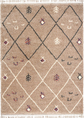 Nourison Denmark Shag DNK04 Taupe 8'x11' Large  Rug