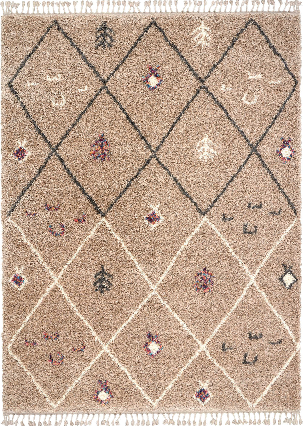 Nourison Denmark Shag DNK04 Taupe 8'x11' Large  Rug