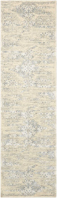 Nourison Luminance LUM09 White 8' Runner  Hallway Rug