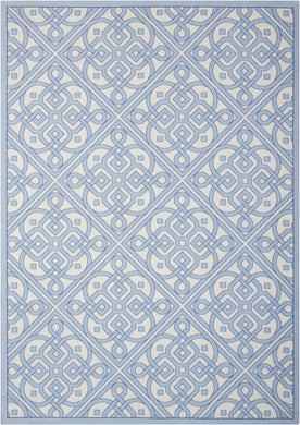 Waverly Sun N Shade SND31 Blue 5'x8'  Area Rug