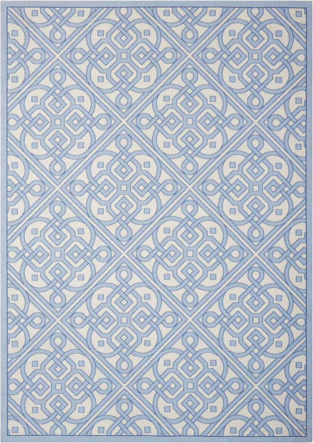 Waverly Sun N Shade SND31 Blue 5'x8'  Area Rug