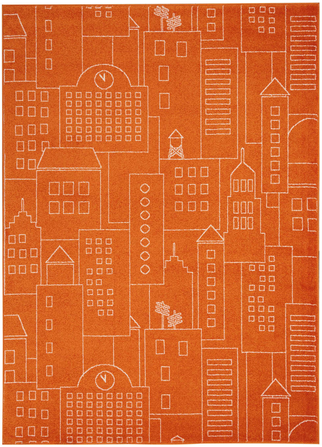 Nourison Miles DS202 Orange 4'x6'  Area Rug