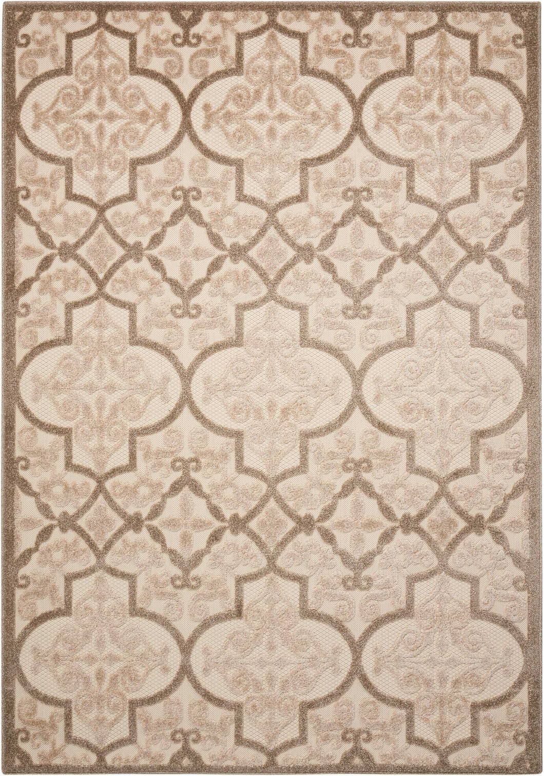 Nourison Aloha ALH14 Beige 8'x11' Oversized Indoor-outdoor Rug
