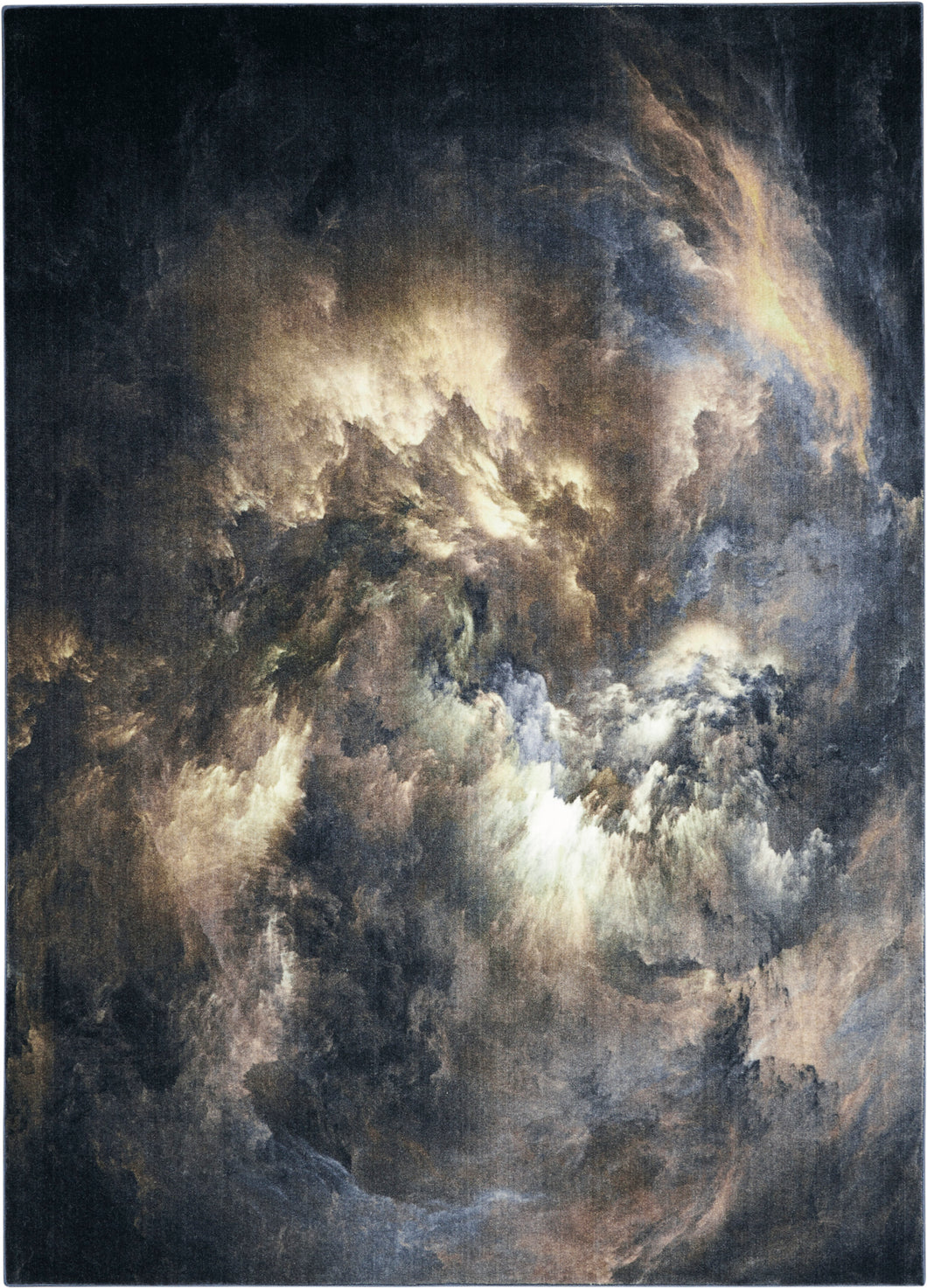 Nourison Le Reve LER07 Brown and Grey 4'x6' PhotoReal Area Rug