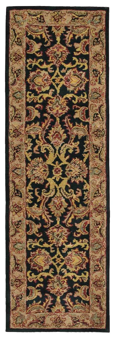 Nourison India House IH48 Black 8' Runner  Hallway Rug