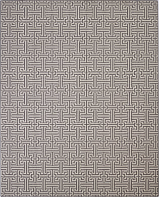 Barclay Butera Interlock INTLK Ivory and Grey 8'x10' Large Wool Rug