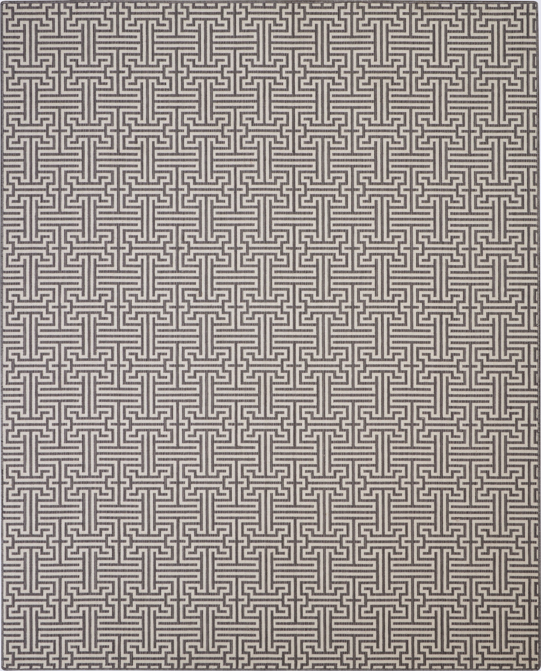 Barclay Butera Interlock INTLK Ivory and Grey 8'x10' Large Wool Rug