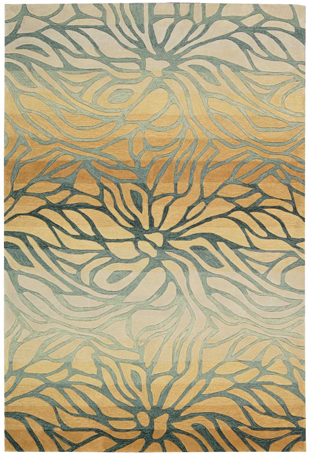 Nourison Contour CON25 Green 5'x8'  Area Rug