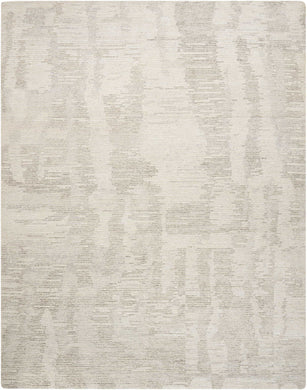 Nourison Ellora ELL01 Grey and White 8'x10' Large Handmade Rug