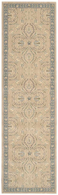 Nourison Riviera RI01 Beige 8' Runner  Hallway Rug
