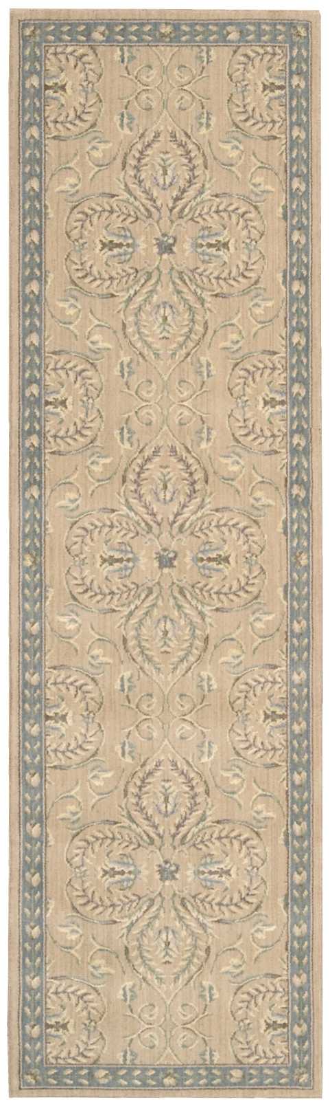 Nourison Riviera RI01 Beige 8' Runner  Hallway Rug