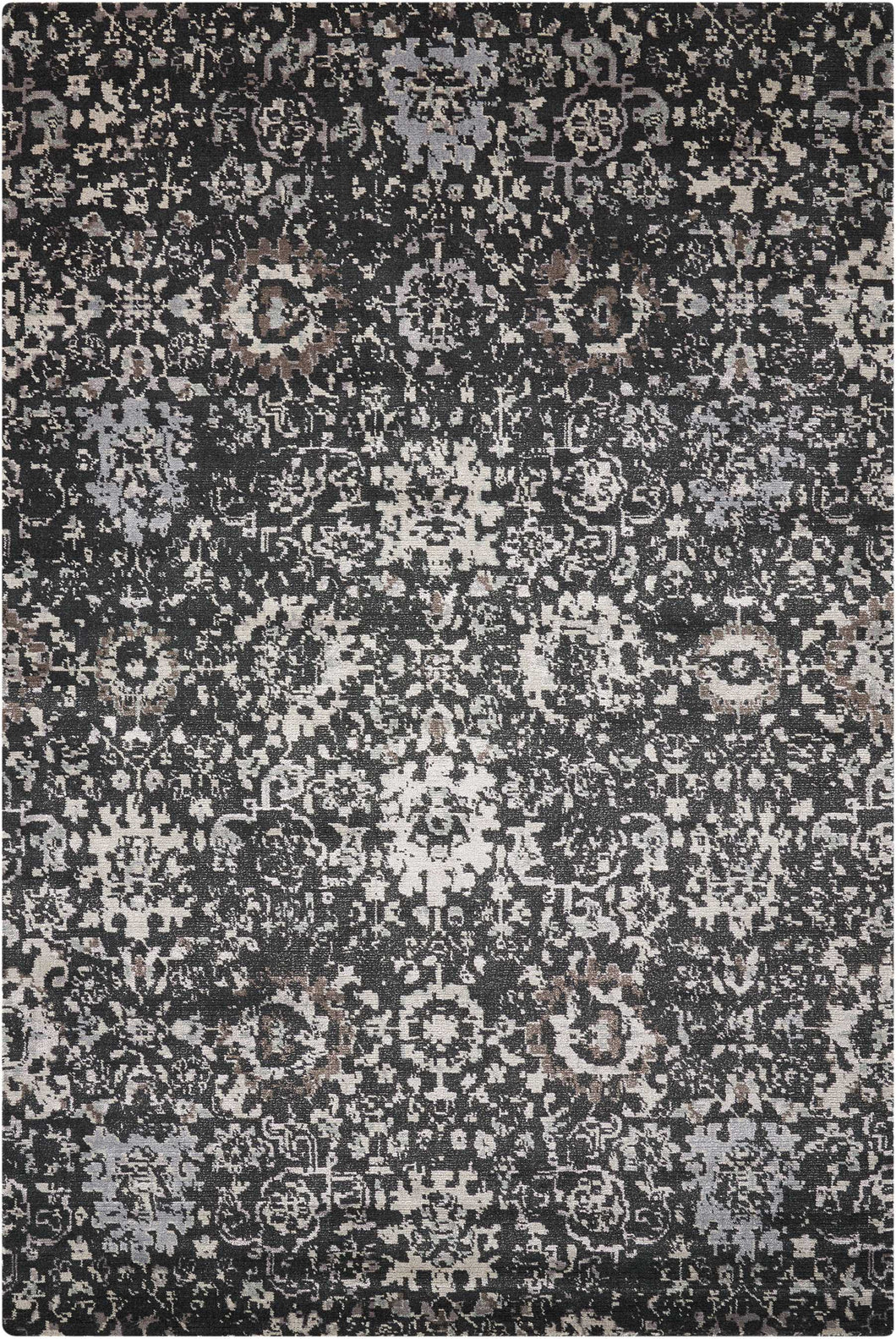 Nourison Twilight TWI13 Black and Grey 6'x8'  Area Rug