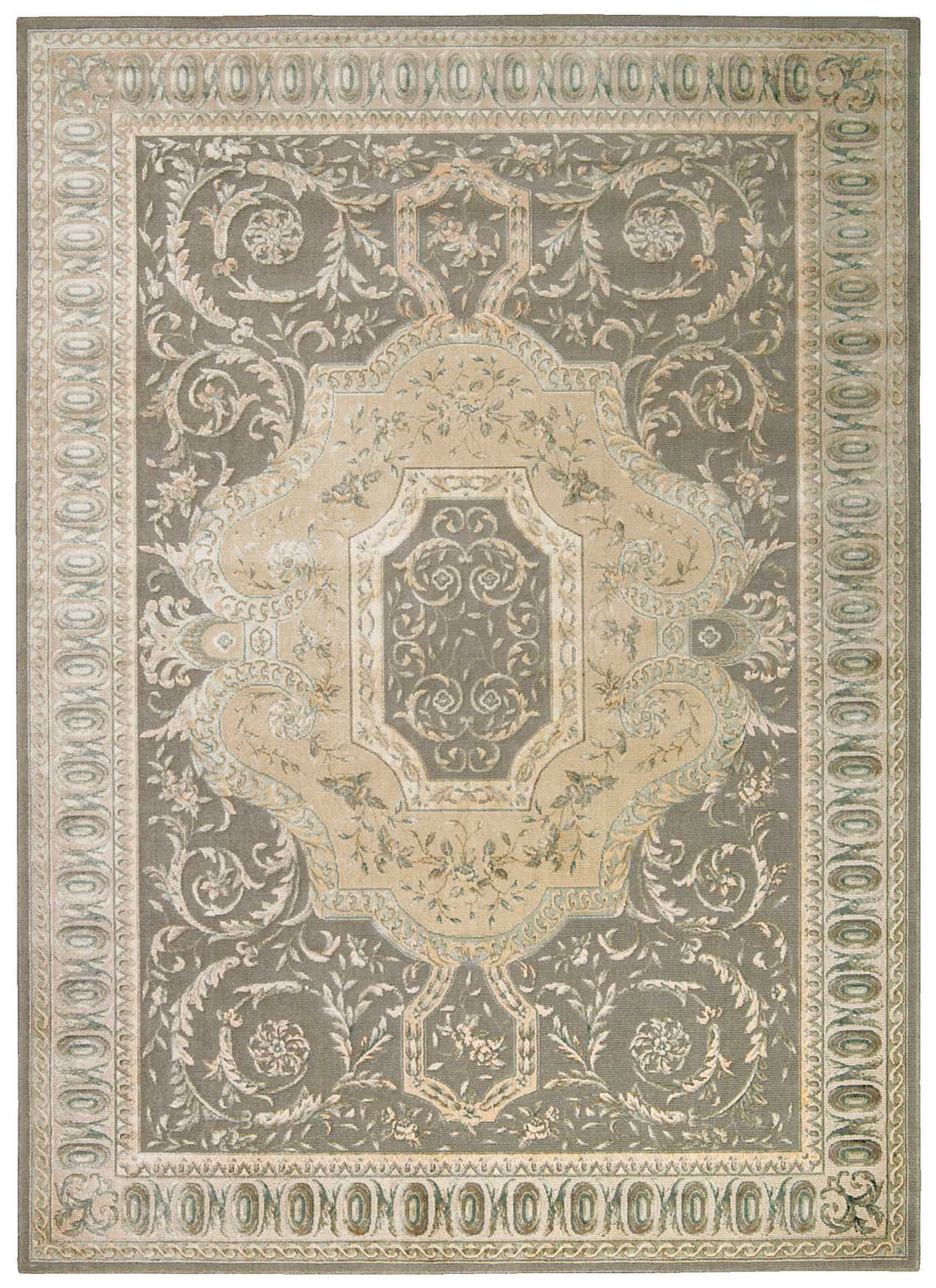 Michael Amini Platine MA204 Grey 4'x6'  Area Rug