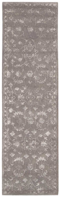 Nourison Symphony SYM10 Grey 8' Runner  Hallway Rug