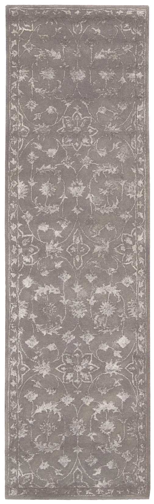 Nourison Symphony SYM10 Grey 8' Runner  Hallway Rug