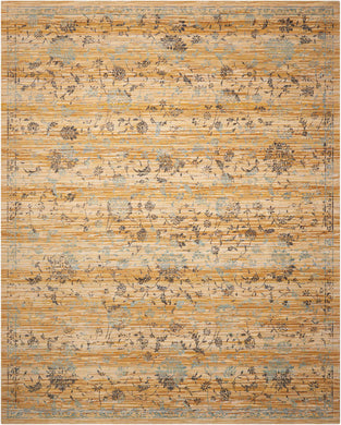 Nourison Rhapsody RH013 Brown and White 10'x14'   Rug