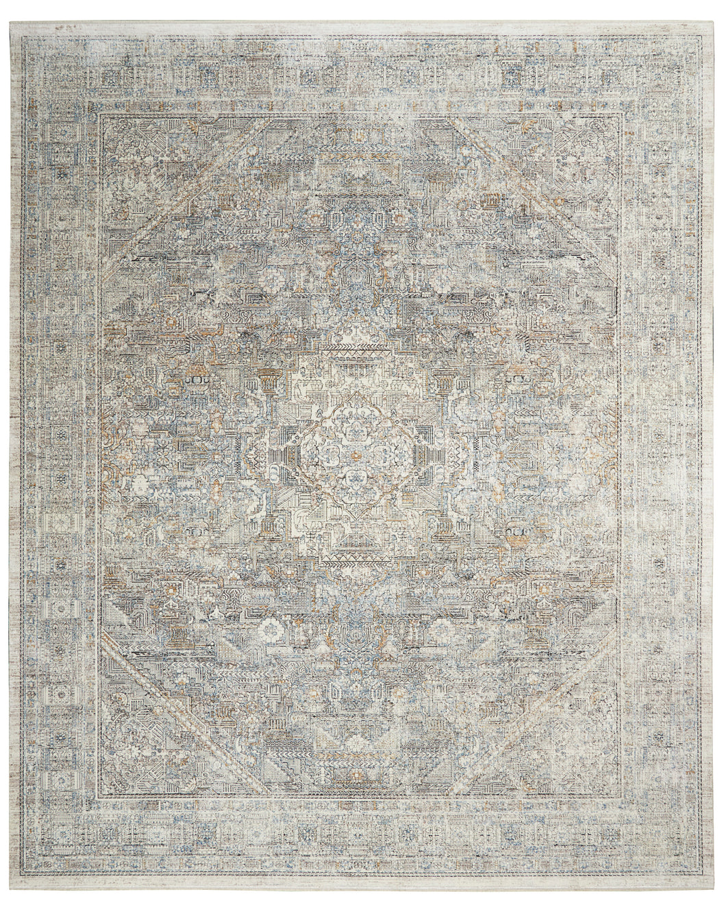 Nourison Starry Nights 8' x 10' Cream and Grey Vintage   Area Rug