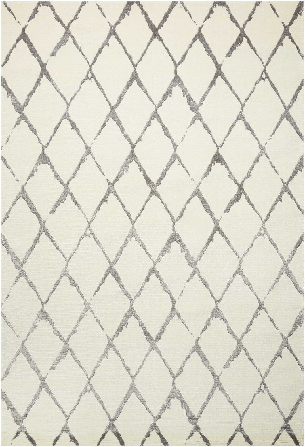 Nourison Twilight TWI15 Silver and White 6'x8'  Area Rug