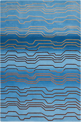 Nourison Contour CON04 Blue 5'x8'  Area Rug
