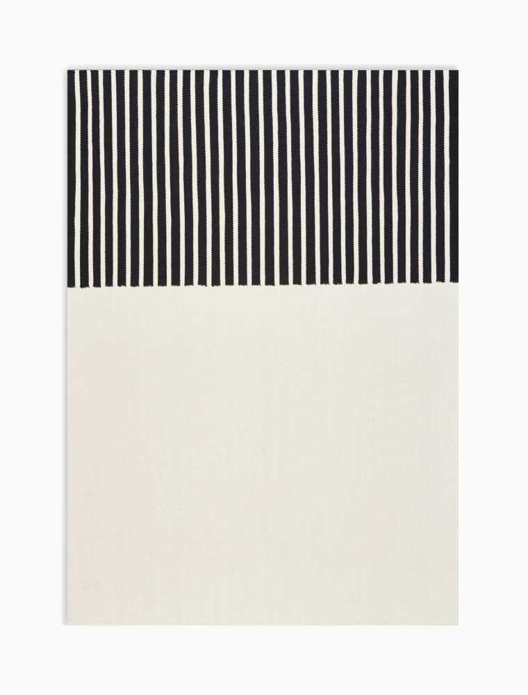 Calvin Klein Nashville CK750 White and Black 8'x10' Large  Rug