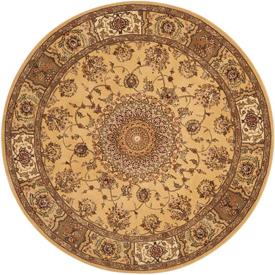 Nourison 2000 2050 Beige 6' Round  Area Rug