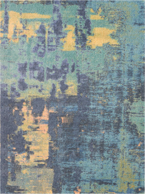 Nourison Corsica Shag CRC03 Green Multicolor 5'x7' Colorful Area Rug