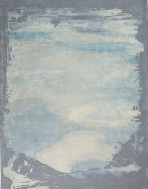 Nourison Prismatic 8'x10' Seafoam Silver   Area Rug