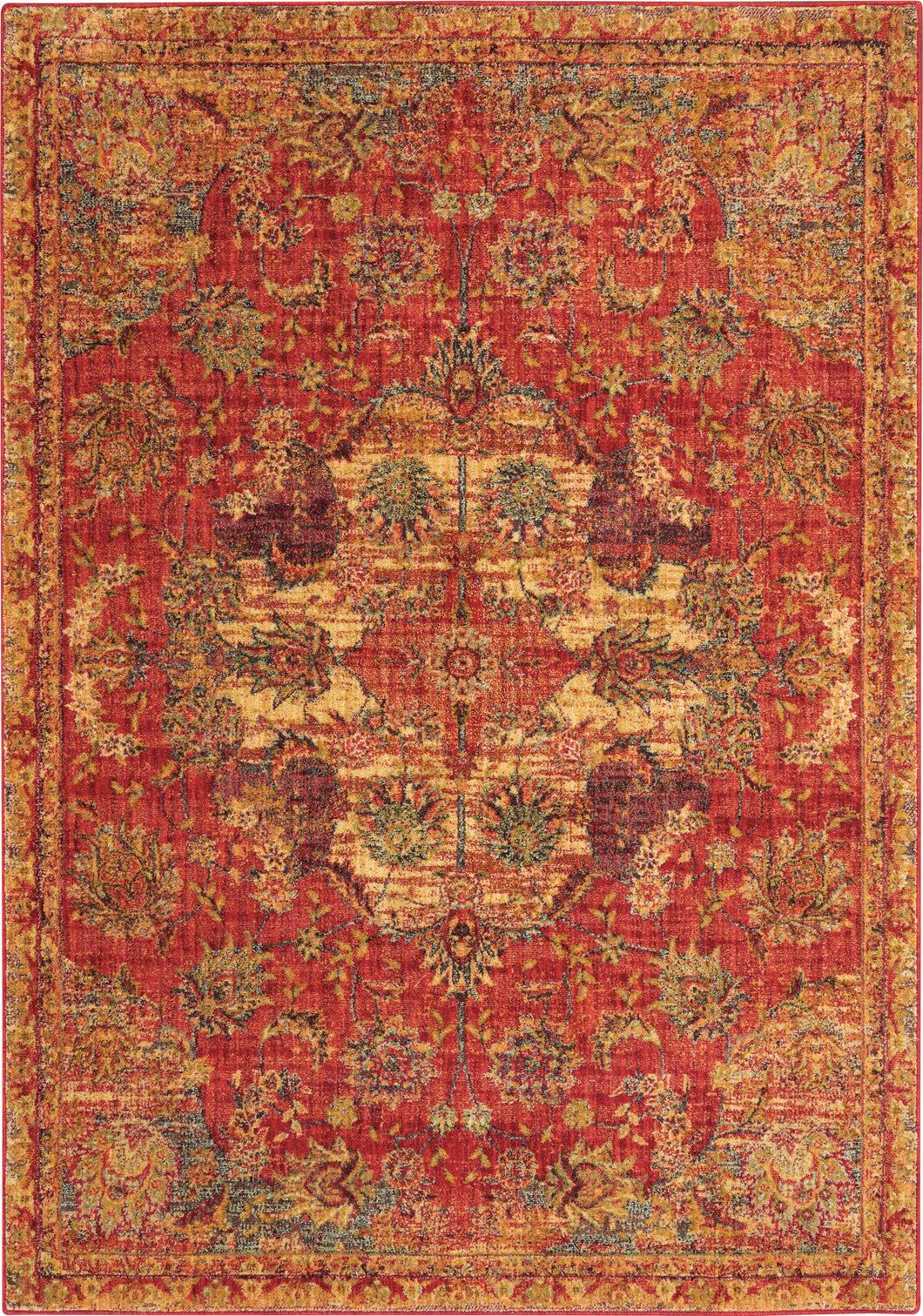 Nourison Jewel JEL01 Red 5'x8' Oushak Area Rug