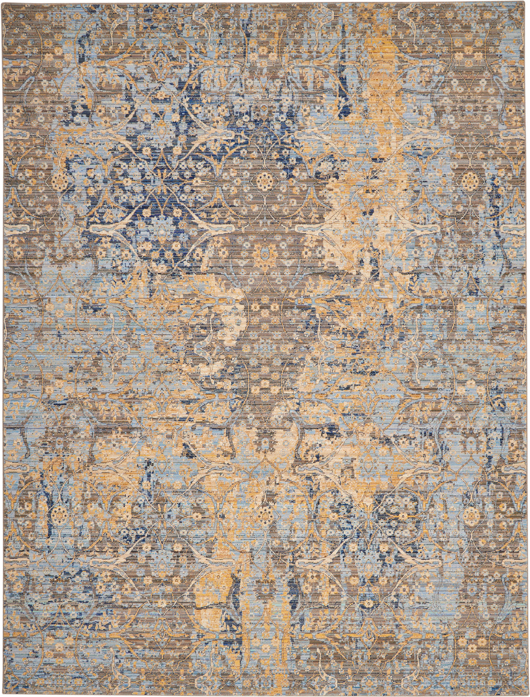 Nourison Majestic 9'x12' Beige and Blue Vintage  Area Rug
