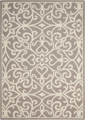 Nourison Linear LIN19 Grey 8' Runner  Hallway Rug