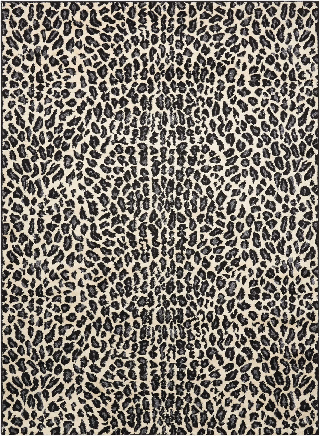 Nourison Studio STU04 White and Black 8'x11'   Rug