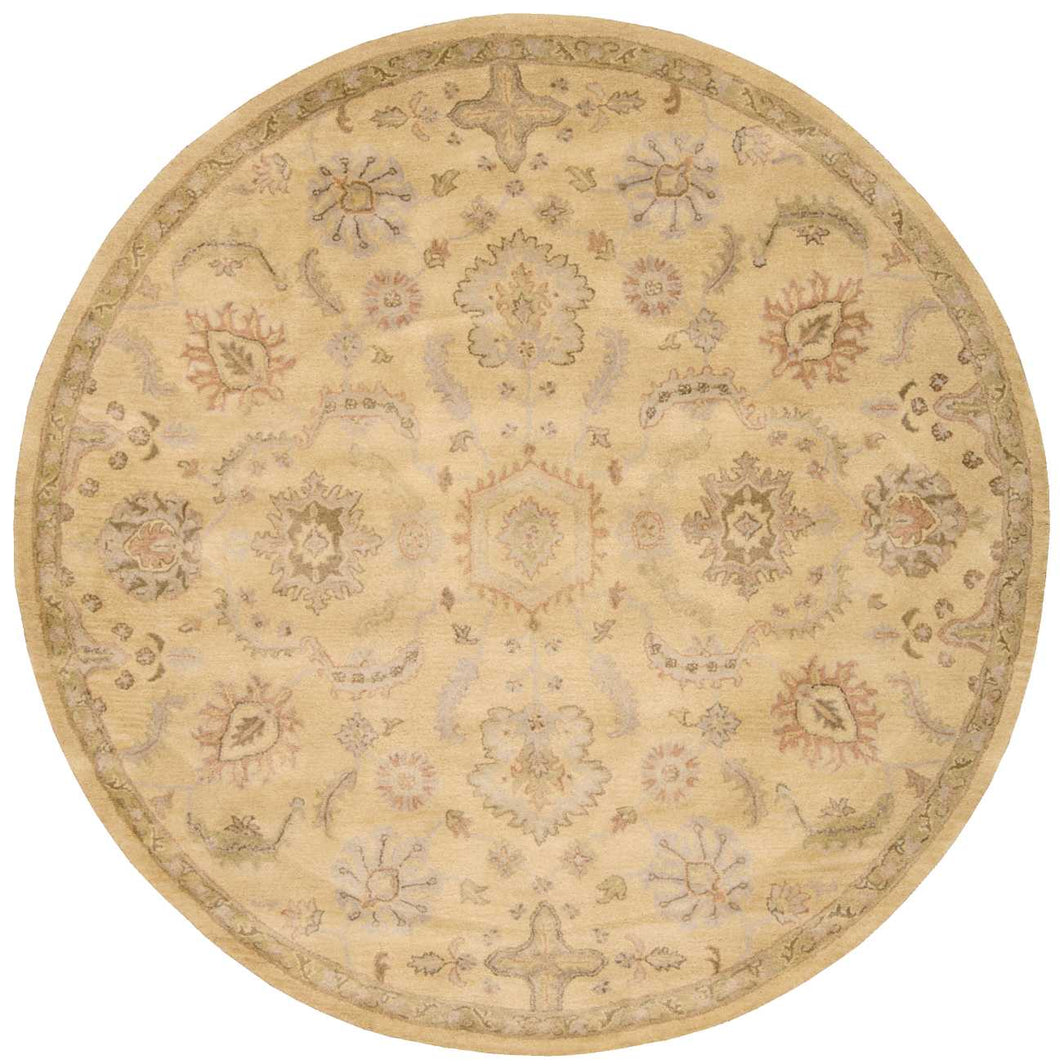 Nourison Jaipur JA54 Beige Multicolor 8' Round   Rug